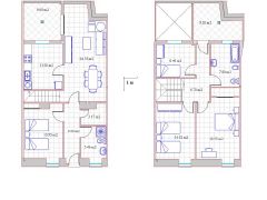 Plano de la Vivienda Unifamiliar-B sita en c/ Alfonso XII Nº7 de Zafra - PROHERGON