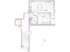 Plano de los Apartamentos de una Habitación - PROHERGON