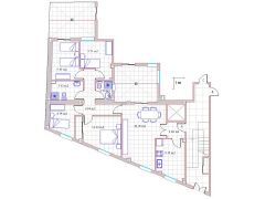 Plano del Piso de cuatro Habitaciones - PROHERGON